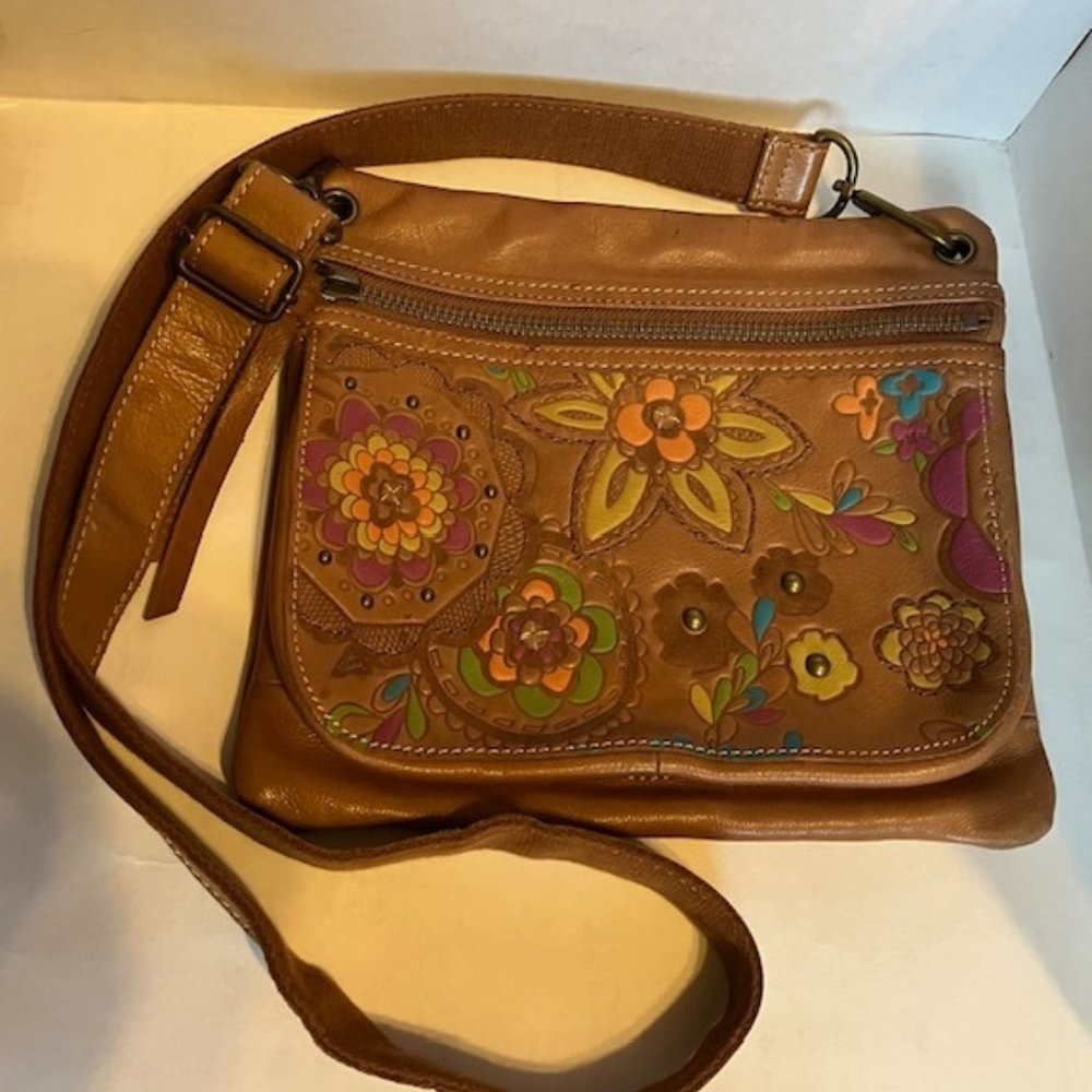 Fossil Floral Leather Crossbody bag